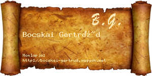 Bocskai Gertrúd névjegykártya
